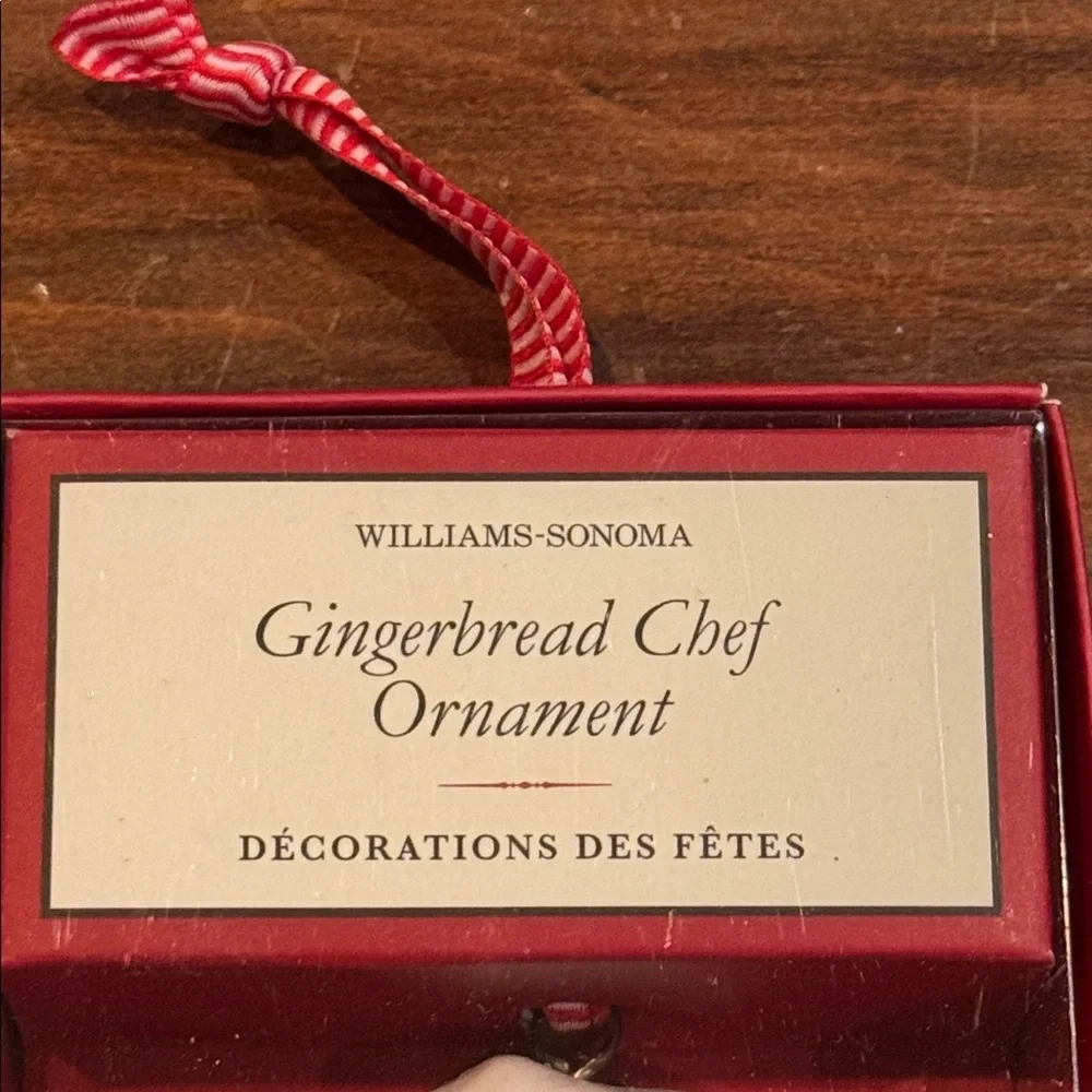 NIB Williams Sonoma Gingerbread Chef Ornament Bakers Bread Christmas Holiday NEW